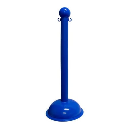 Gec Mr. Chain Heavy Duty Plastic Stanchion Post, 41inH, Blue 99906